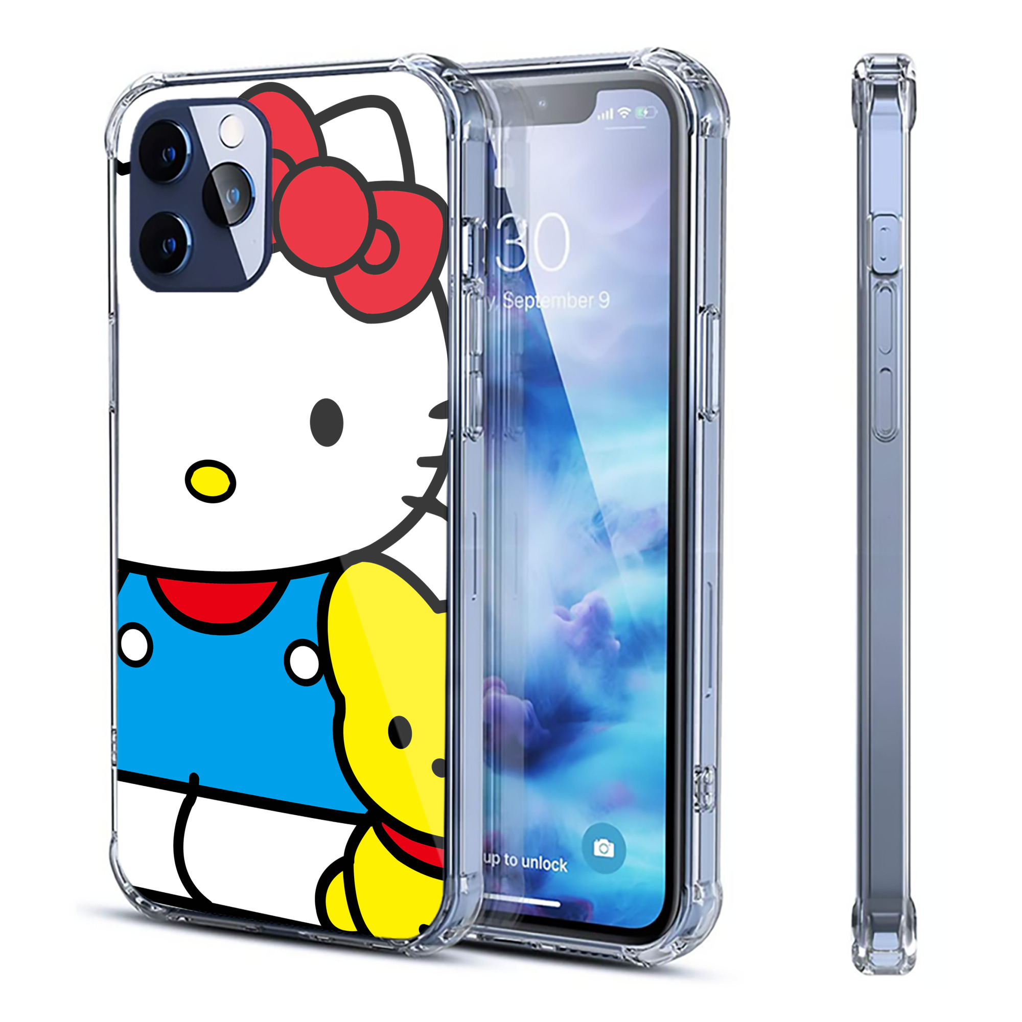 （画像用） Hello Kitty ハローキティ 【iPhone 12シリーズ対応】透明スマホケース（クリアソフトケース）